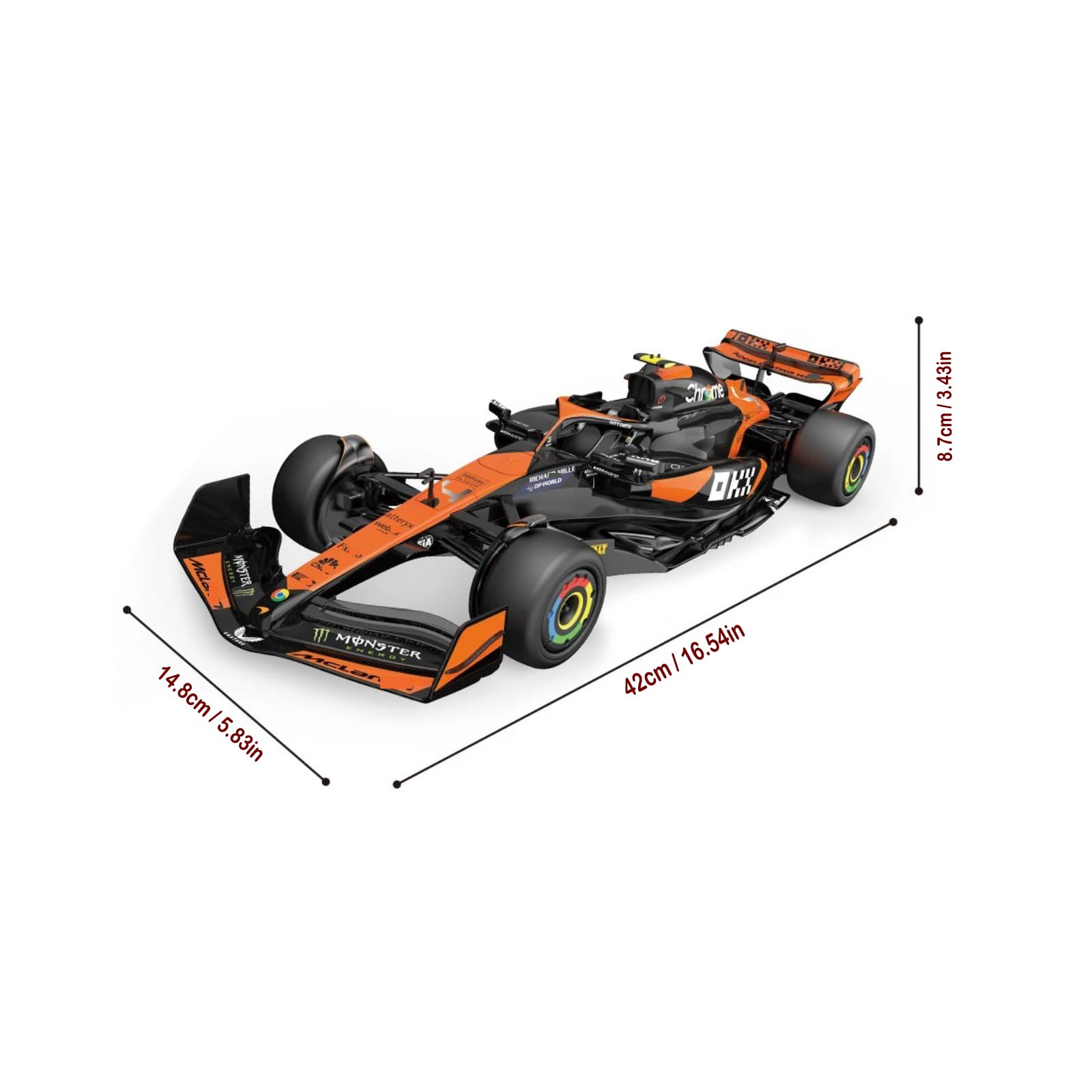 HTLNUZD 1/14 F1MCL Alloy Remote Control Car Formula 1 Collector Edition, Adult RC Racing Car Model Gift for Hobbyists