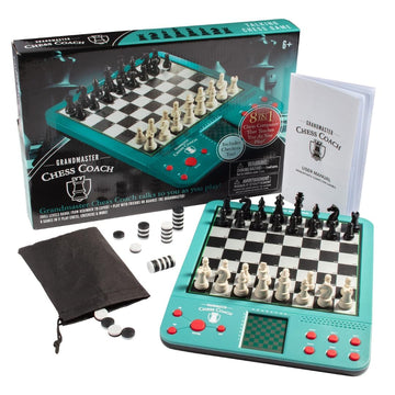 Electronic Chess Set for Kids & Adults- Grandmaster Game w Smart Computer Teaching Coach, 100 Preset Lessons Beginner to Expert - 12 Modes, 30 Skill