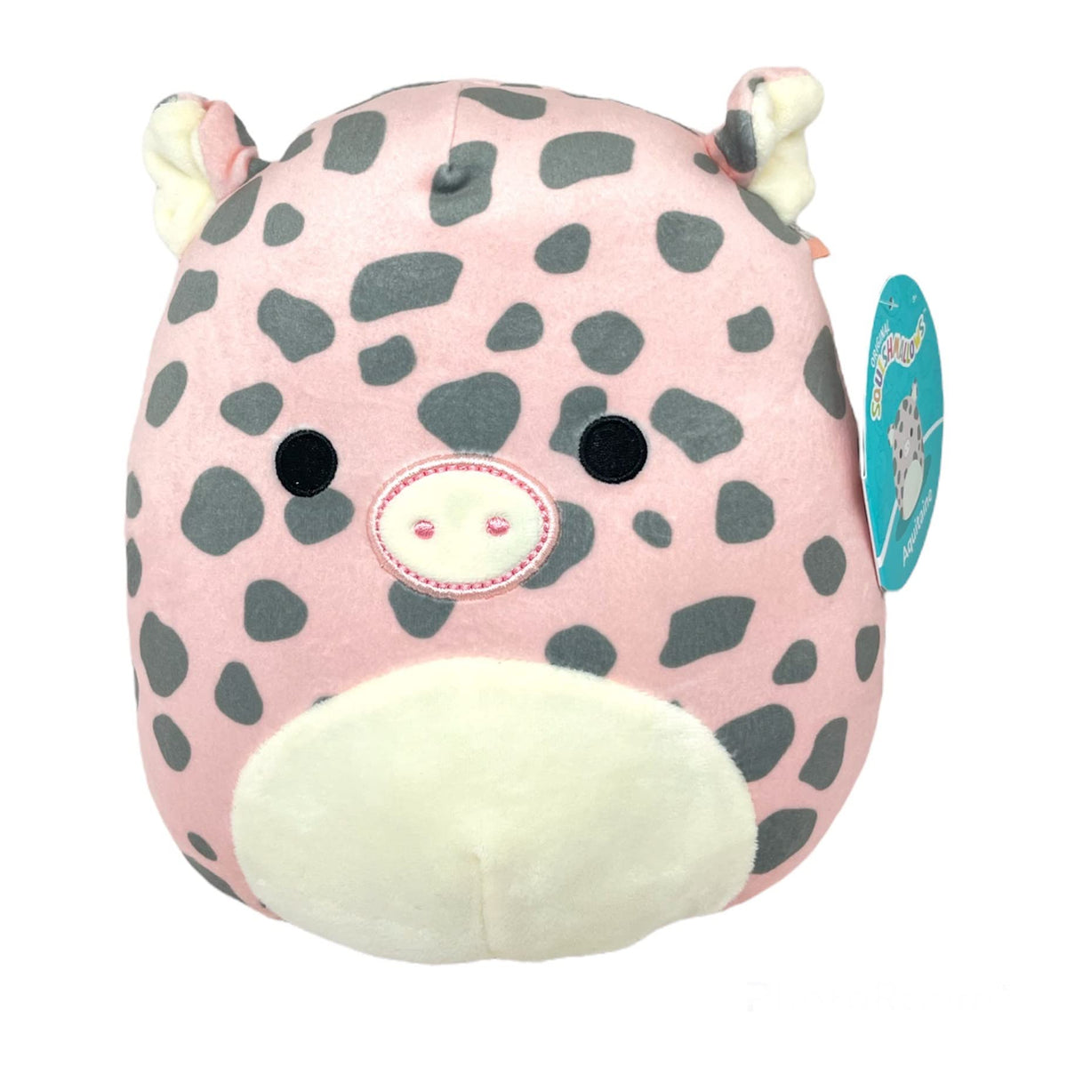 Squishmallow Official Farm Squad Pig Squishy Soft Plush Toy Animals Rare 2022 Release (Aquitaine Pig Pink with Gray Spots) (SQ22-8FAST-UCC)