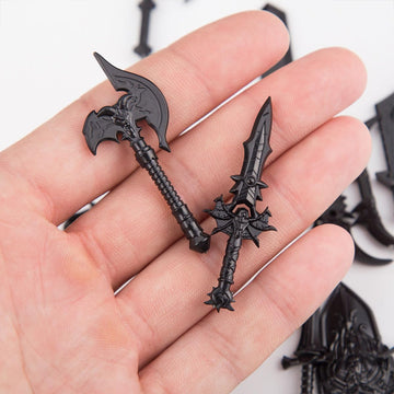 GoAssemb Unique Dark Arms Building Blocks Set, 24PCS Dark-Themed Armory Accessories for Custom Builds, Perfect for MOC Projects and Medieval