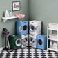 1:12 Scale Dollhouse Miniature Washing Machine, Real Rotating Drum, Openable Lid & Drain Pipe, Mini Home Appliance Model for Dollhouse Decor & Micro