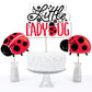 Big Dot of Happiness Happy Little Ladybug - Baby Shower or Birthday Party Centerpiece Sticks - Table Toppers - Set of 15