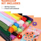 GAGANIU 300pcs Craft Pipe Cleaners, 20 Colors Chenille Stems with Flowers Manual for Crafts - 12 inch Craft Supplies for DIY Projects, Art Activities