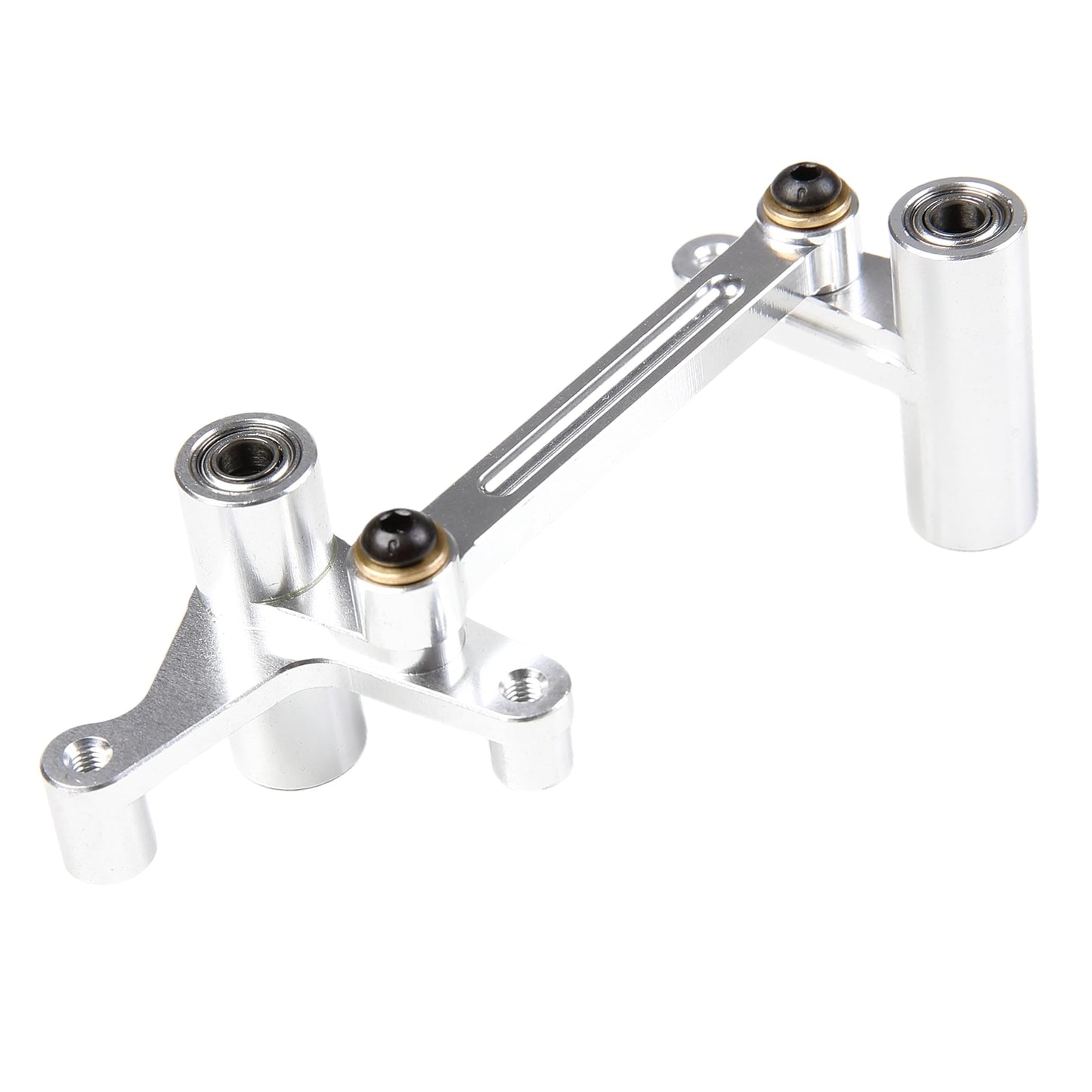 GTBRacing CNC Aluminum Steering Combination for 1/10 RC Car HPI Nitro MT2 or RS4 III 3 Upgrade Part (Silver)