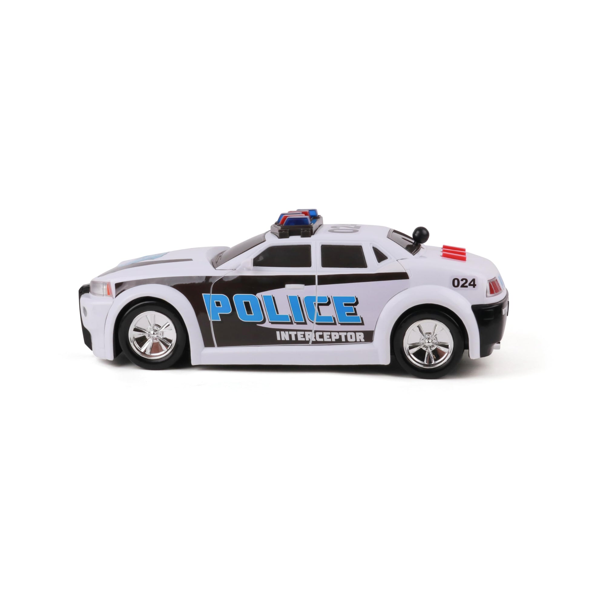 Mighty Fleet Mighty Motorized Police Cruiser Toy Police Car - Realistic Lights, Sounds & Motorized Feature - Ages 3 and Up