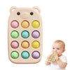 visewi baby phone teething toys, food grade silicone teether toy for baby 3-18 months, chew toys with number pop bubbles, Fidget Toy for Kids, Pop It