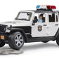 Bruder 02526 Jeep Rubicon Police car with Light skin Policeman, Jeep W/ Light Skin Policeman