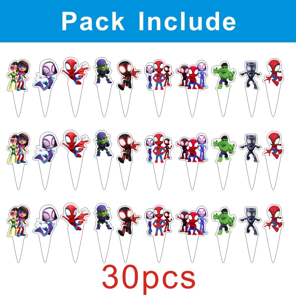 30pcs Friends Cake Decorations with 30pcs Cupcake Toppers Party Supplies for Kids Birthday Decorations