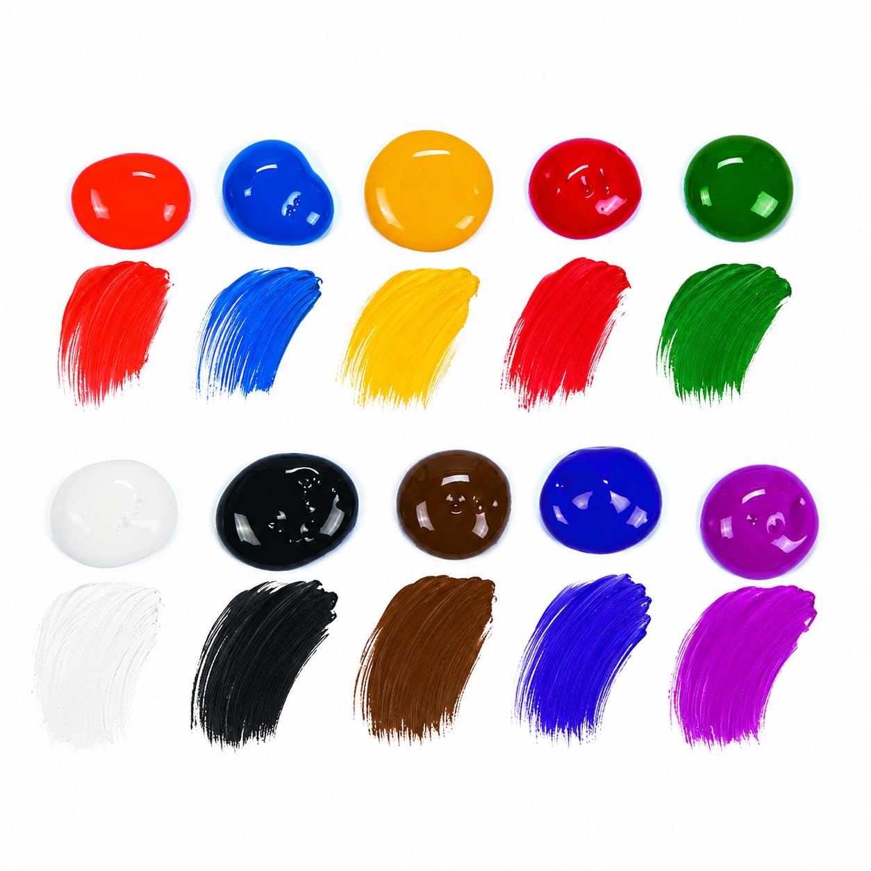Fun Express Washable Tempera Paint Set for Kids - 10 Vibrant Colors (16 oz Squeeze Bottles, 160 Fl Oz Bulk) | Non-Toxic Arts and Crafts Supplies