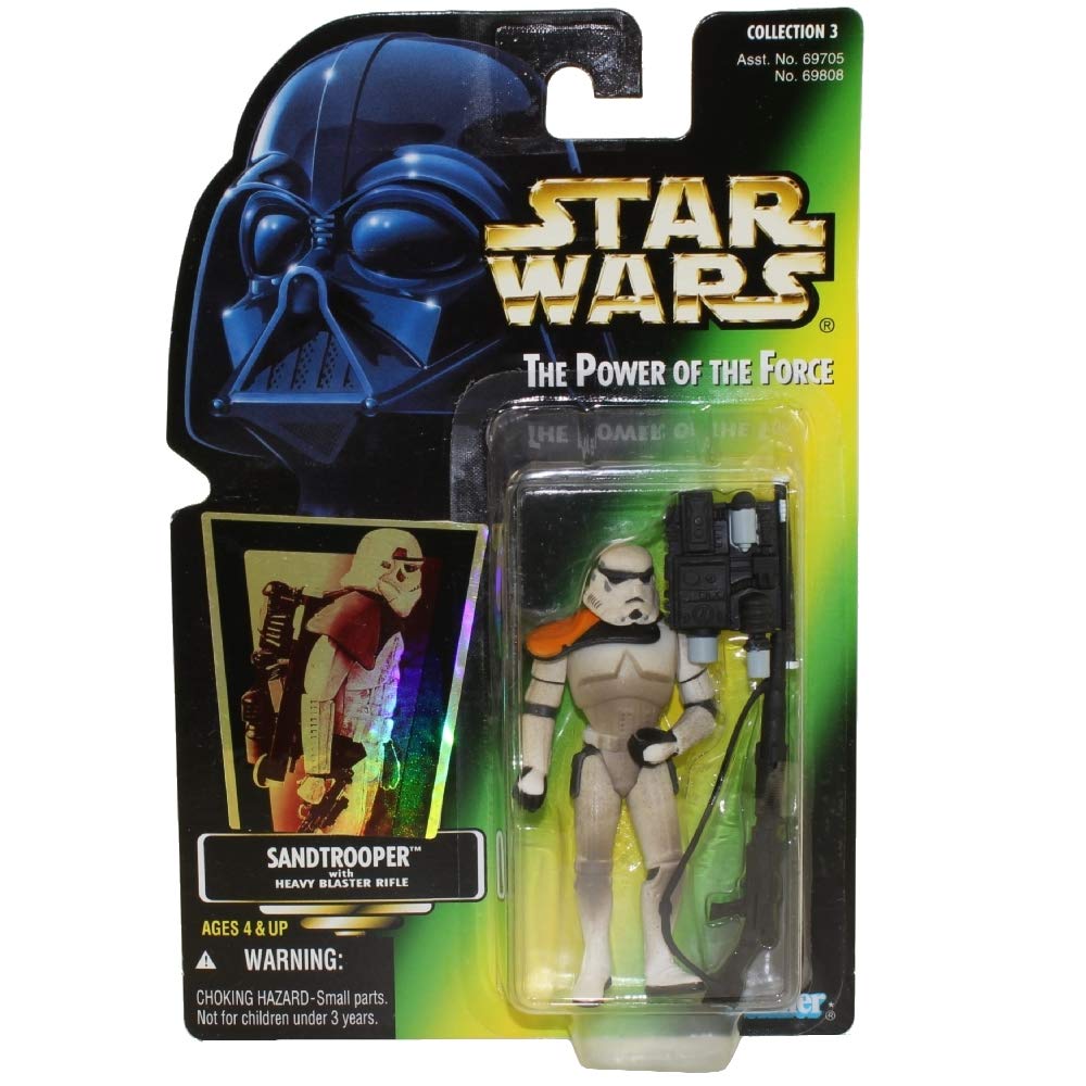 Star Wars The Power of The Force Sandtrooper With Heavy Blaster Rifle
