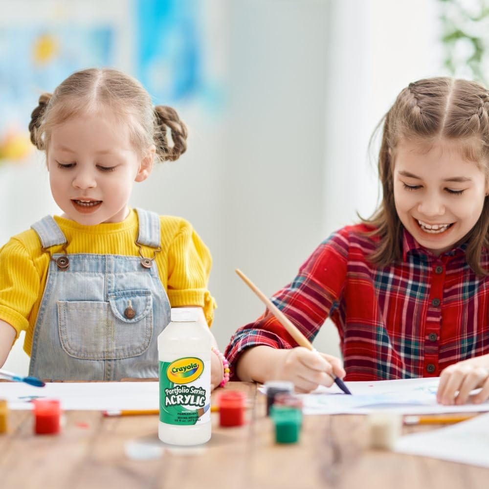 Crayola Portfolio Series 16-Ounce Acrylic Paint, Pearlescent Mixing Medium, Pint