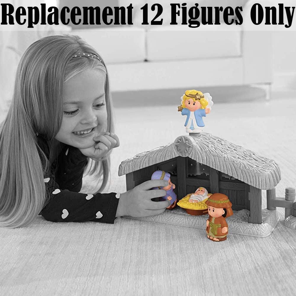 Replacement Parts for Fisher Price Little People Christmas Story - J2404 ~ Camel, Donkeys, Sheep, Wise Men, Mary, Joseph, Angel, Baby Jesus, and Calf