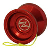 Yoyo King Proteus Professional Responsive Aluminum Yoyo - Metal Ball Bearing Yo-Yo for Kids & Adults - Long Spin Narrow C Bearing, Extra String - Red