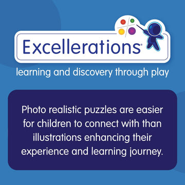 Excellerations Photo-Realistic Multicultural Wooden Block Play Families, Set of 28, Preschool Educational Toys, Toy People, Social Emotional Learning