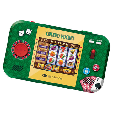 My Arcade Casino Pocket: Retro Casino Arcade, 30 Preloaded Games, Rechargeable Battery, Includes Travel Case
