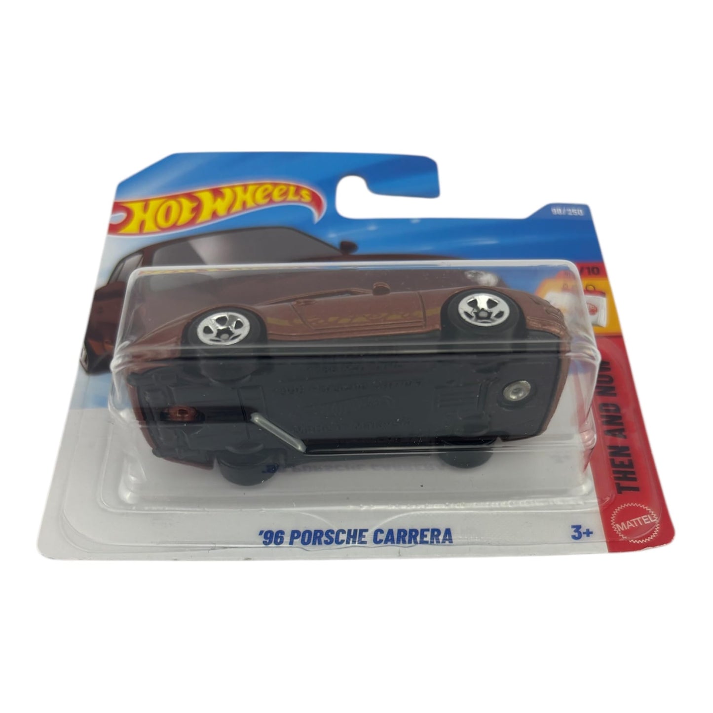 Hot Wheels '96 Porsche Carrera [Brown] Then & Now 4/10, 98/250, 1:64 Scale Diecast Toy Vehicle
