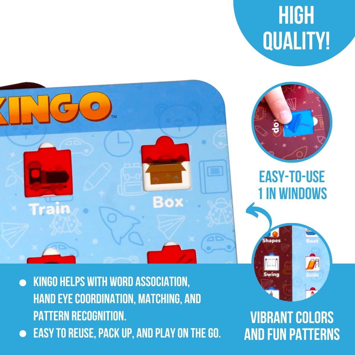 Regal Games Kingo Sight Words Edition Bingo Game - Educational Board Game for Preschool & Kindergarten - Fun Phonics & Vocabulary Builder for Home