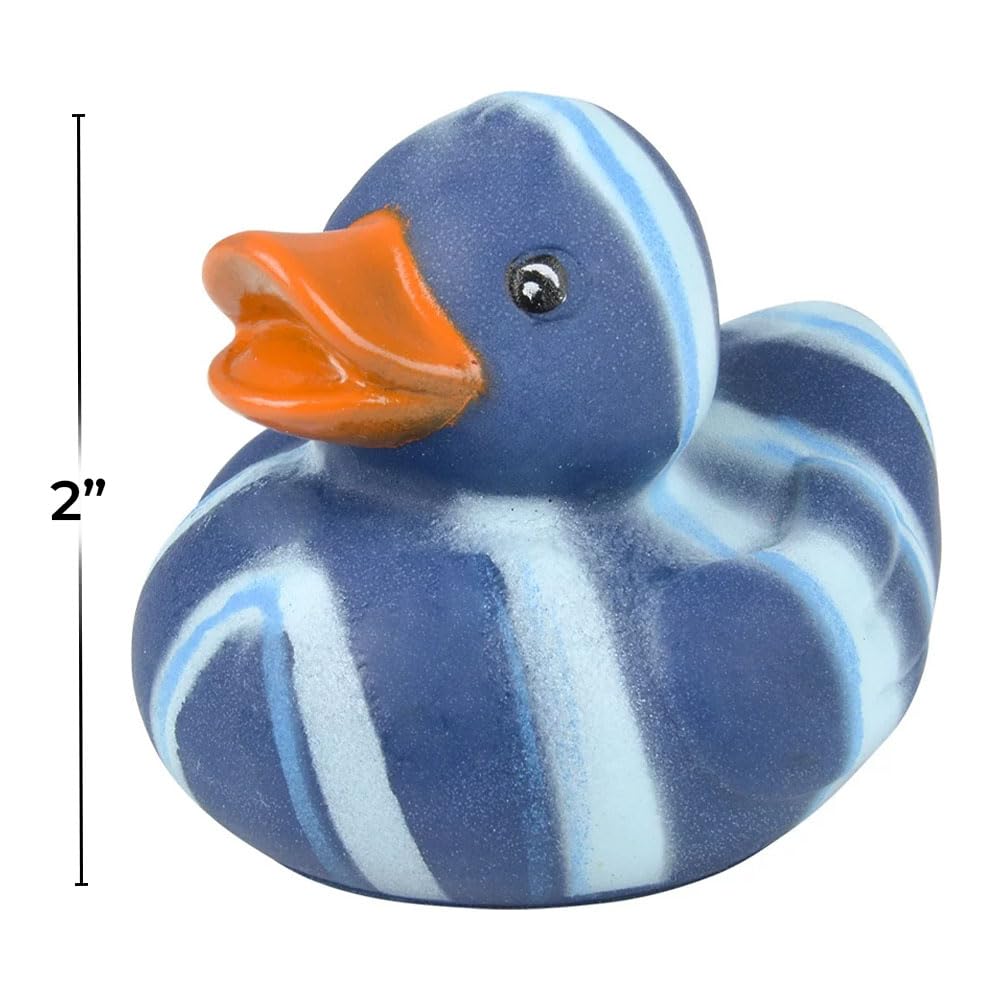 Rhode Island Novelty 2 Inch Multi-Color Pattern Rubber Duck (12 Piece)