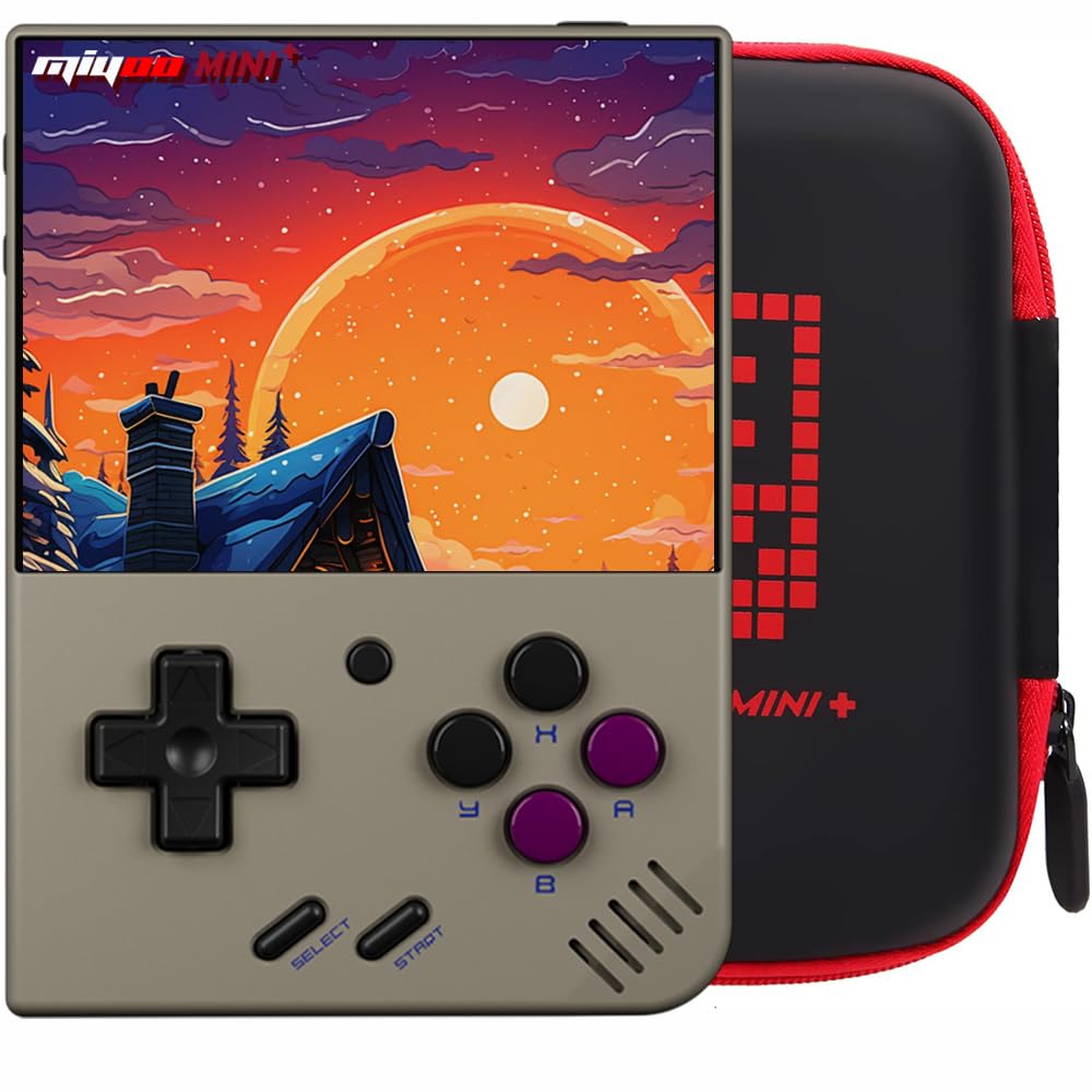 Gift for Men Women, Miyoo Mini Plus with Portable Case Retro Emulator Handheld Game Console with WiFi & RTC, Christmas Stocking Stuffers for Men, Mens