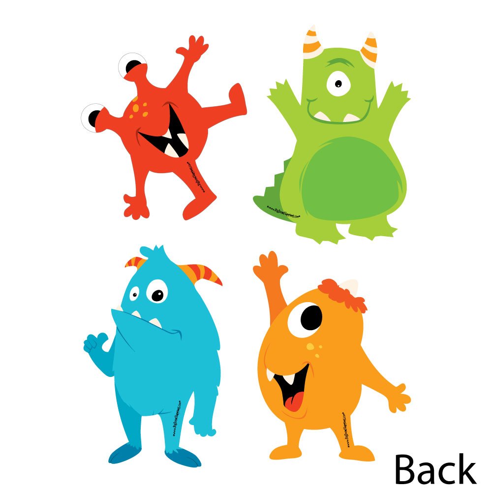 Big Dot of Happiness Monster Bash - Decorations DIY Little Monster Birthday Party or Baby Shower Essentials - Set of 20