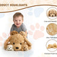 Chirpy Chums Classic Dog Family - 17” Mommy Dog Stuffed Animal with 4 Baby Puppies Inside, Zipper Belly Surprise Plush, Ultra-Soft Mommy & Puppy Plush