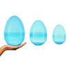 Set of 3 Jumbo Large Size Giant Fillable Plastic Easter Eggs 10 Inches