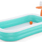H2OGO! Inflatable Family Kiddie Pool, Dunk'n Splash 8'3" x 66" x 40" Outdoor Inflatable Swimming Pool with Basketball Hoop for Kids