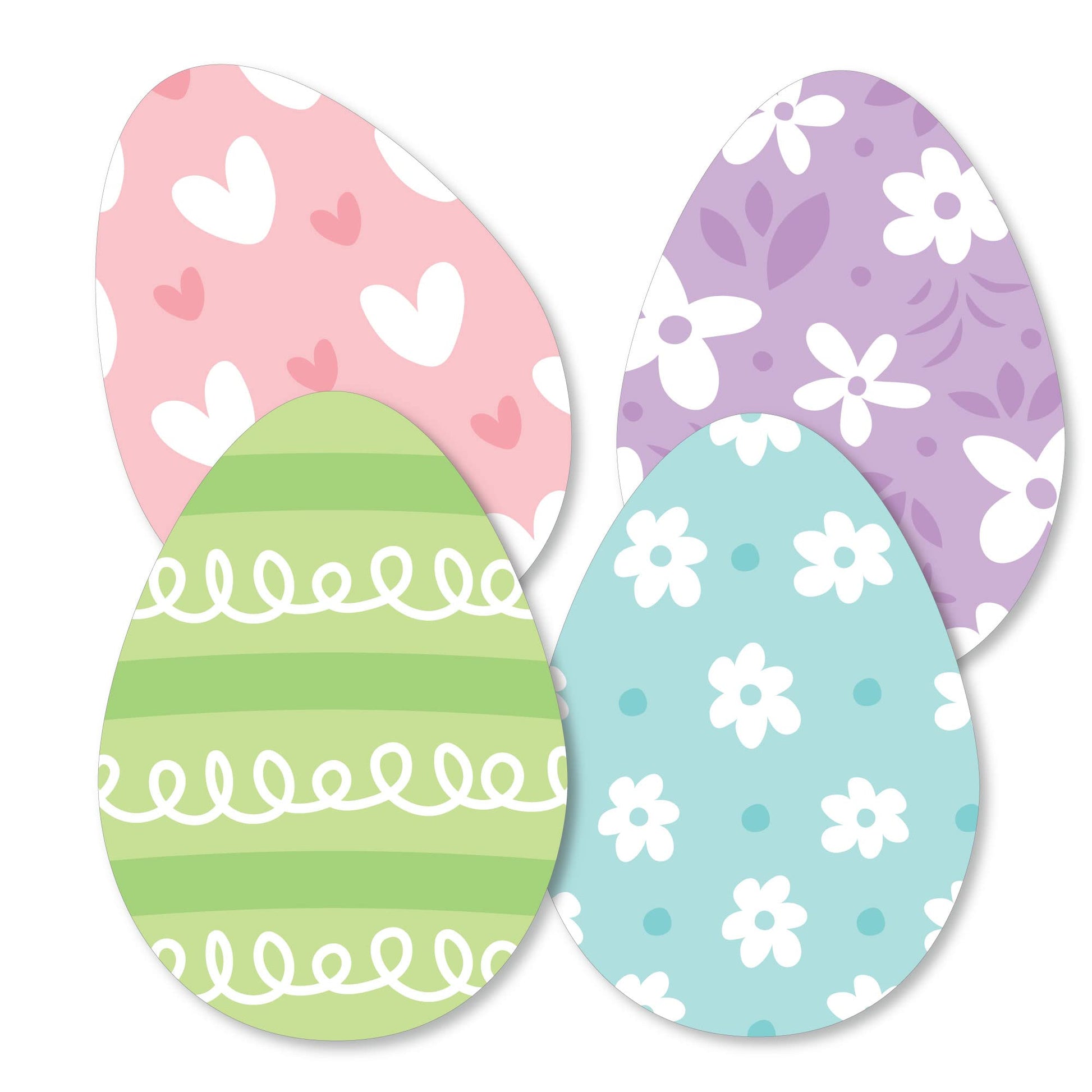 Big Dot of Happiness Spring Easter Bunny - Egg Decorations DIY Happy Easter Party Essentials - Set of 20