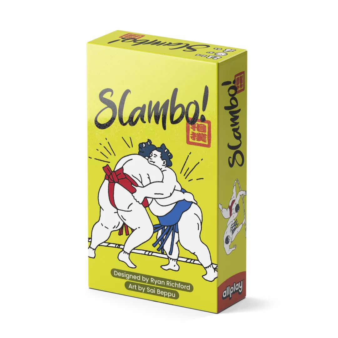 Allplay Slambo Card Game for Adults and Families - Hand Management Game of Keeping Balance - Play Your Cards Right and Don't Get Slammed - 5 Min 2-4