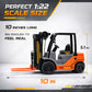 Liberty Imports Toy Forklift Truck with Pallet & Cargo - 1:22 Scale Friction Powered Wheels & Manual Lifting Control - Warehouse Lifting Vehicle