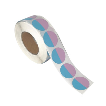 1000 pc Scratch Off Stickers | 1 Inch Round | Pink/Blue Gender Reveal Scratch Off Sticker | Perfect to Make Gender Reveal Scratch Off Cards