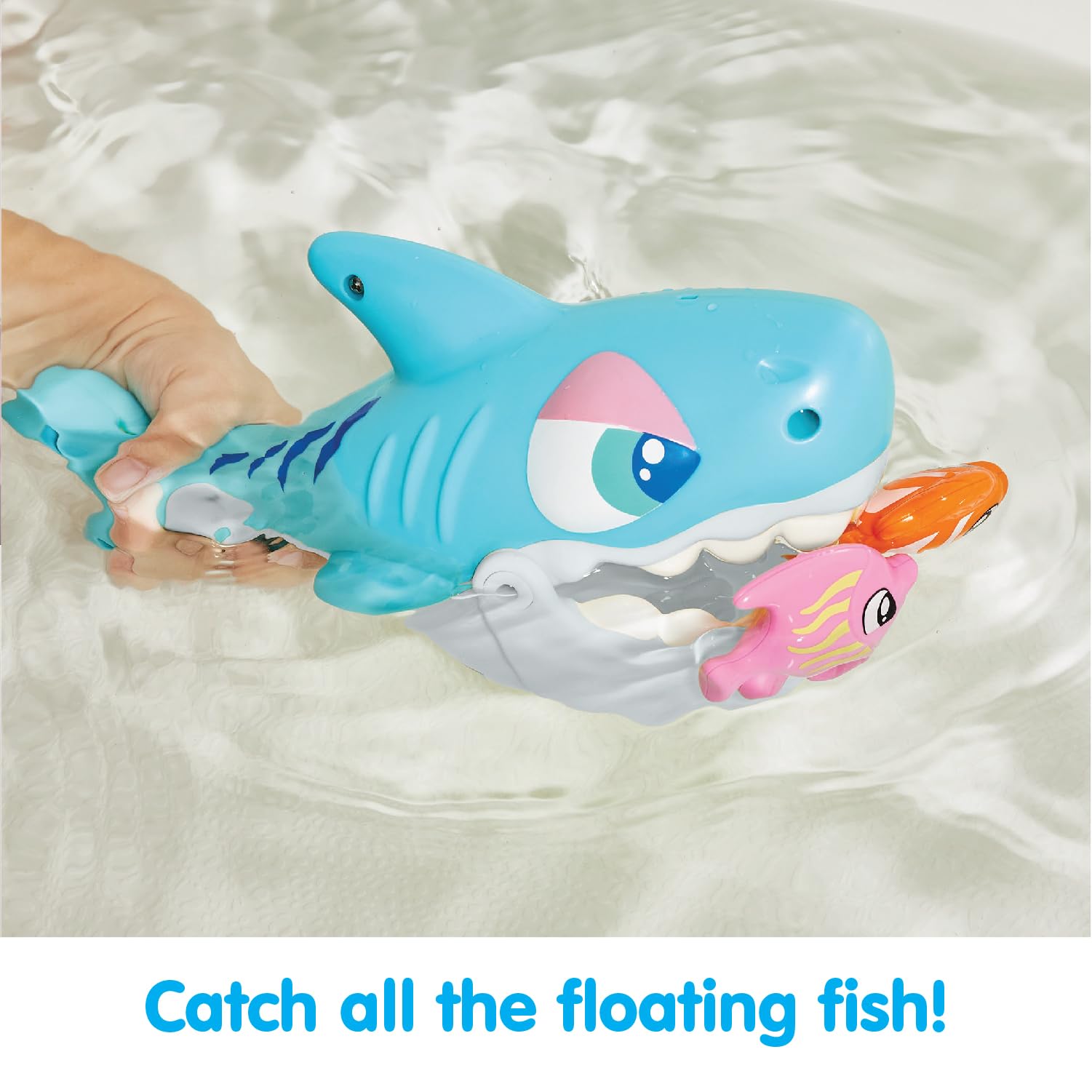 Kidoozie Splish ‘n Splash Chomping Shark, Bathtime Tub Toy for Toddlers Ages 2+