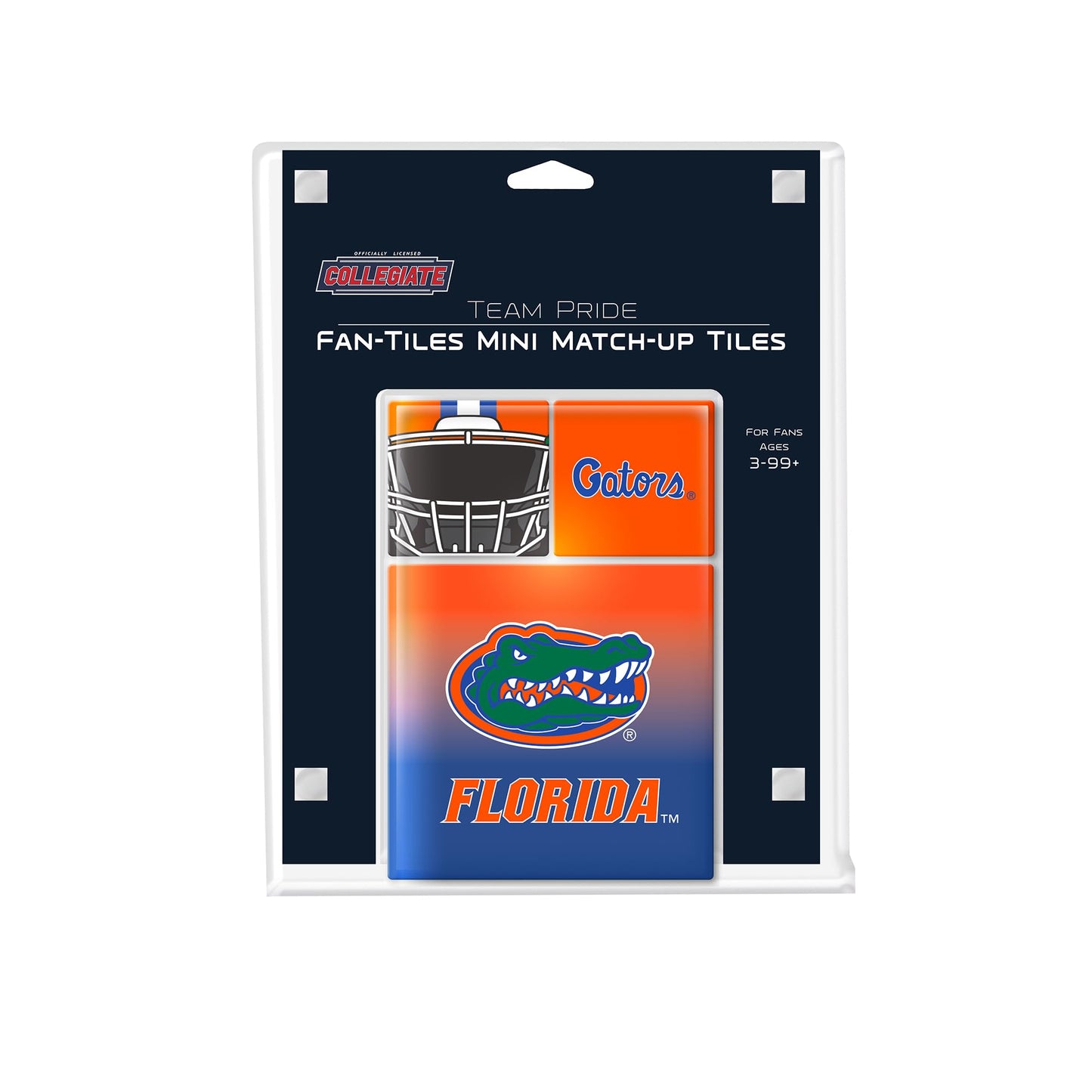 CreateOn NCAA Fan-Tiles Magnetic Match-Up Tiles for Florida Gators Fans, 17-Piece Building for Kids & Adults, Officially Licensed NCAA Team