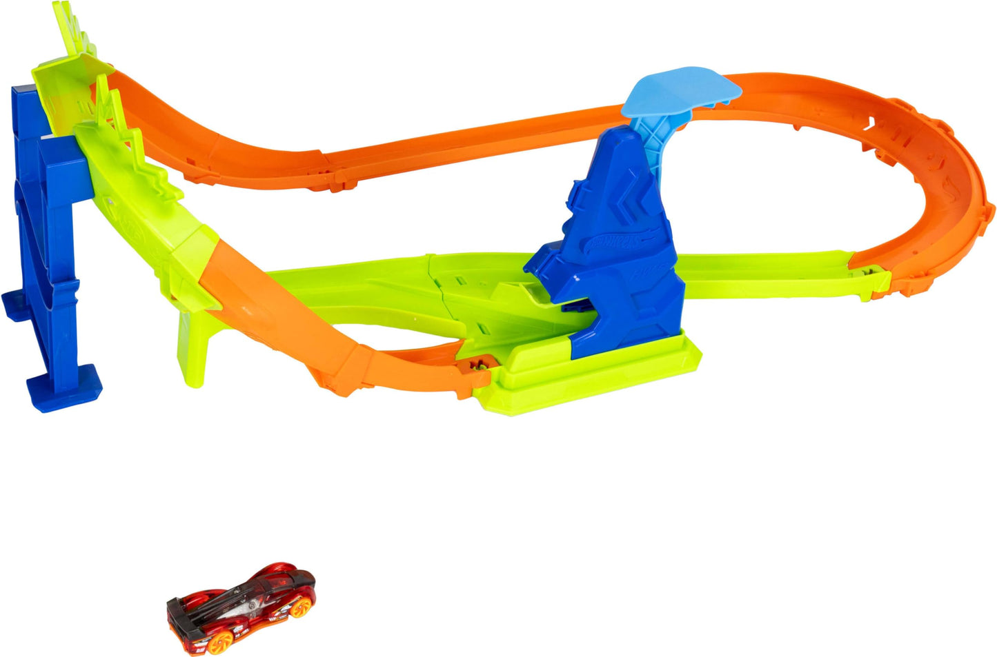 Hot Wheels Stunt Tracks Jump Circuit Speedway & 1 Toy Car