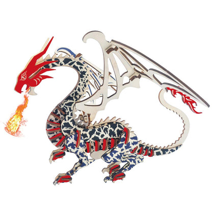 Bitopbi 3D Wooden Puzzles Laser Engraving DIY Safe Assembly Constructor Kit Toy for Teens and Adults World Animal Mechanical 3-D Models