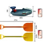 IOKUKI Long Shovels Sand Toys Set with Mesh Bag Including Bath Boat, Castle Building Kit Beach Buckets, Shovels, Rakes, Molds, Outdoor Beach Toys Tool
