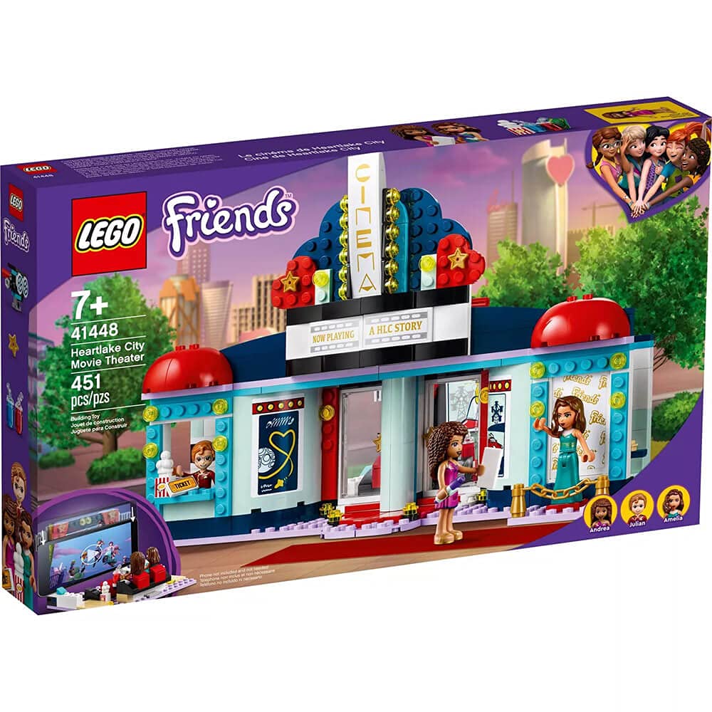 LEGO Friends Heartlake City Movie Theater 41448 Building Kit; Great Birthday Gift for Kids Who Love Movies, New 2021 (451 Pieces)