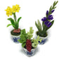 3pc Miniature Flower Clay Dollhouse Fairy Garden Mini Plant Trees Ceramic Paint Furniture Bundles Artificial Flowers Tiny Orchid #059