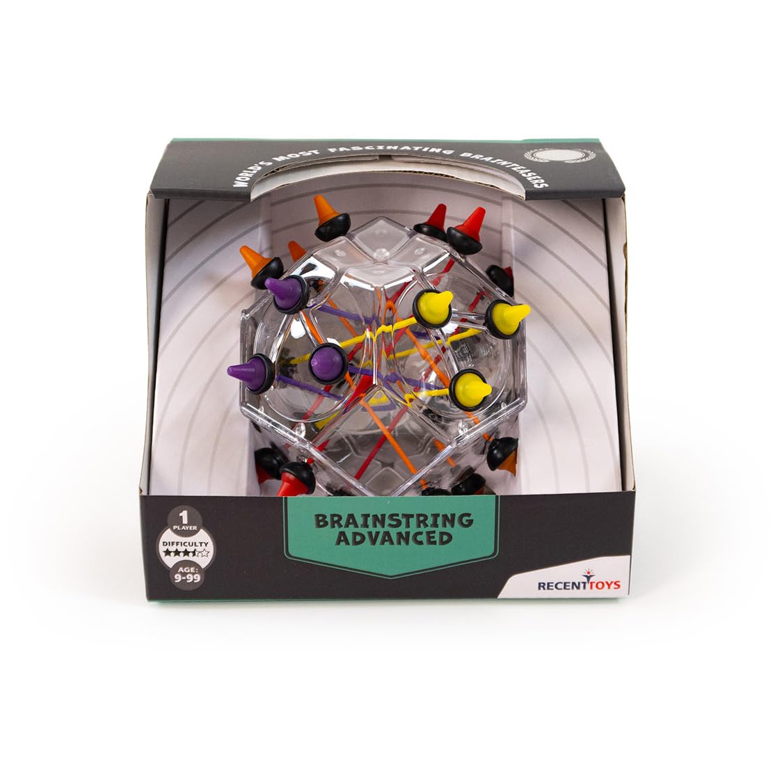 Recent Toys Brainstring Advanced - The Original Next Generation Brainstring - Travel Friendly Portable Brainteaser Puzzle Game, Ages 14 - Up