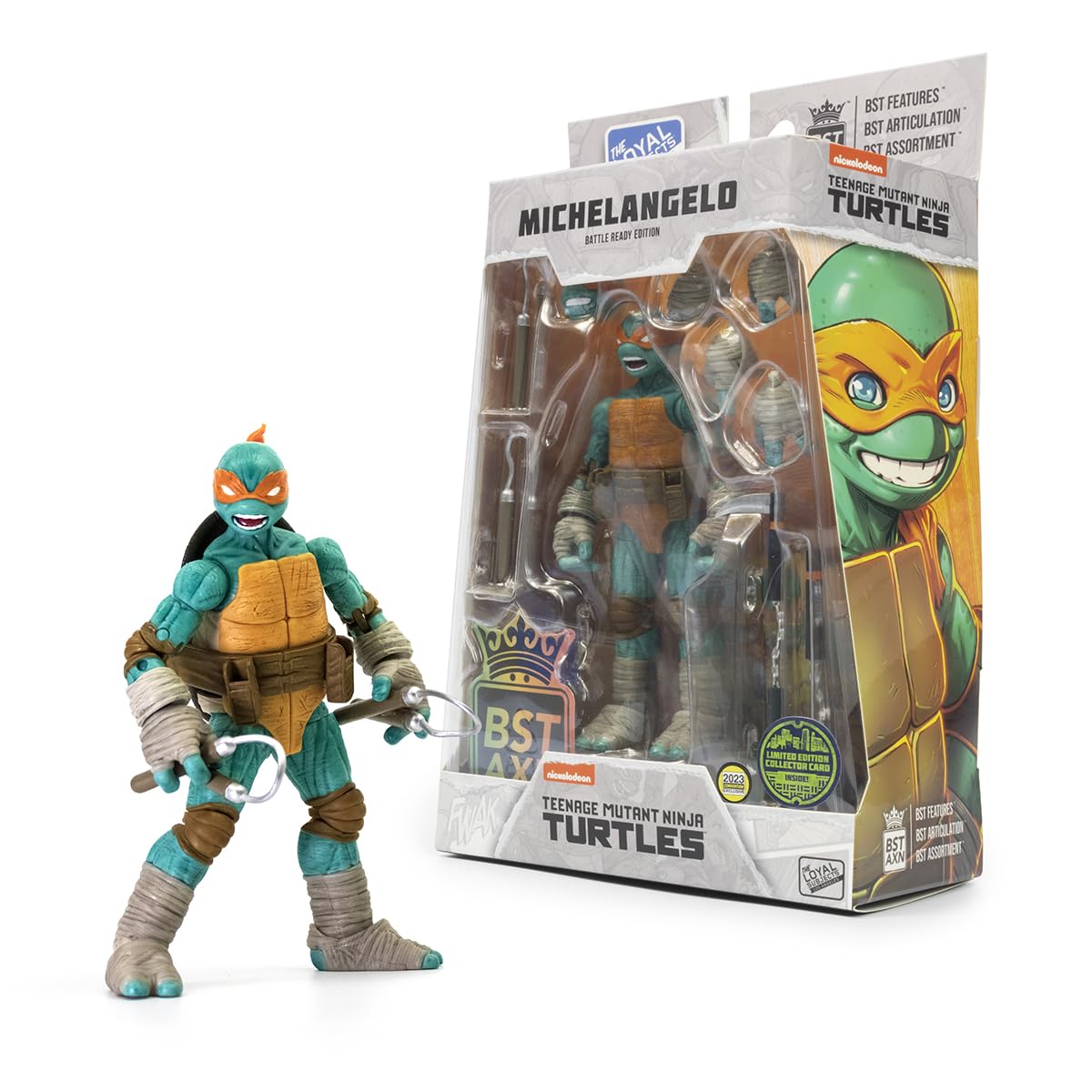 San Diego Previews Exclusive 2023 Teenage Mutant Ninja Turtles: Michelangelo (Battle Ready Ver.) BST AXN 5-Inch Action Figure