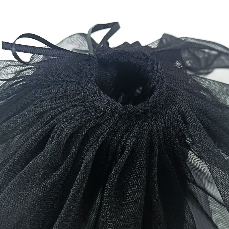 2pcs/lot Fashion Petticoat for 11.5" 1/6 Doll Slip Wedding Dress Underskirt Clothes Outfits 1/6 BJD Dollhouse Accessories (Short, Black)
