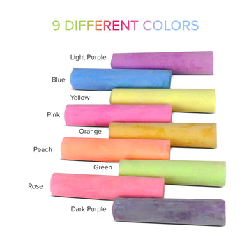 Kid Made Modern Non Toxic Sidewalk Chalk Bucket (24 Count) - Washable Colored Chalk Bulk Set for Kids and Toddlers Outdoor Games
