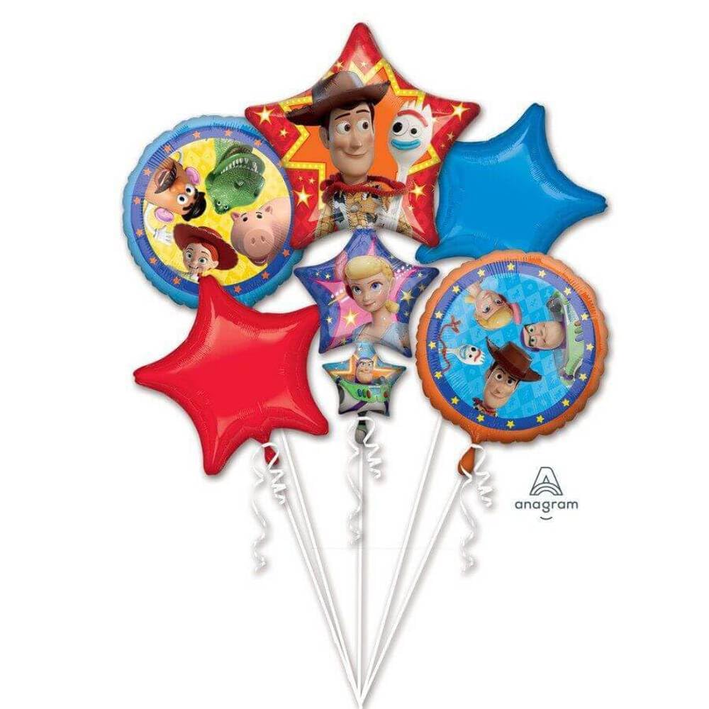 Anagram 39515-01 Toy Story 4 Foil Balloon Bouquet, Medium, Multicolor