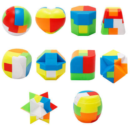 Bbiamsleep 20 Pcs Brain Teasers Puzzle Game Plastic Original 3D Sphere Puzzle Magic Ball Brain Teaser Puzzles Intelligence Game Puzzles for Boys