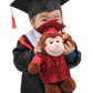 Plushland Cow Plush Stuffed Animal Toys Present Gifts for Graduation Day, Personalized Text, Name or Your School Logo on Gown, Best for Any Grad