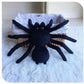 TAMMYFLYFLY Black Spider Plush, 9 Inch Collectible Decorative Big Eyes Tarantula Stuffed Toy Soft Take A Long Plushie Pillow Squishes Washable Cushy