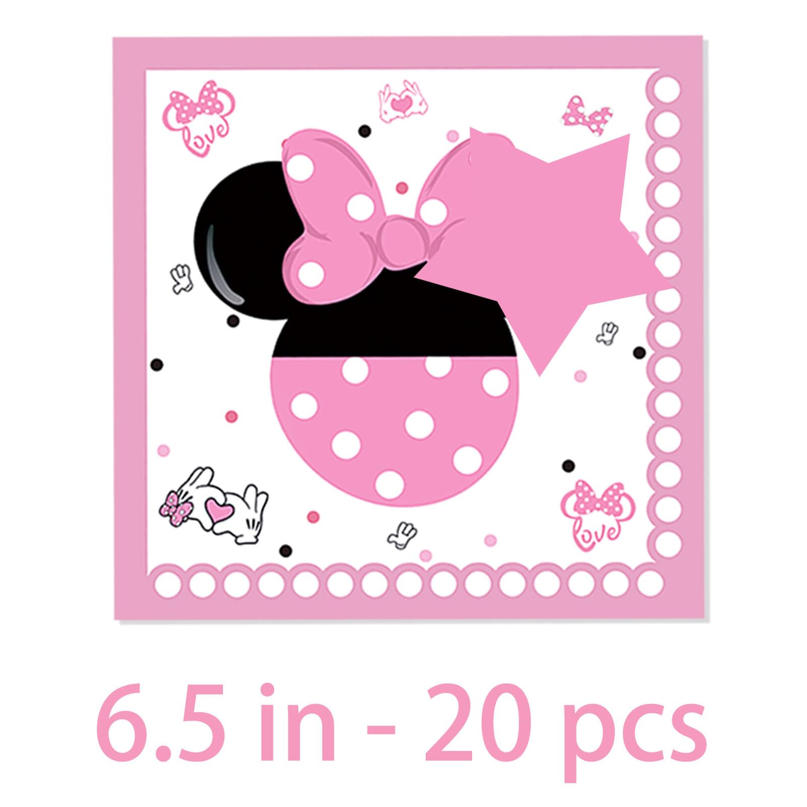 117 Pcs Pink Cartoon Party Dessert Plates Napkins Forks Tablecloth Cups Birthday Banner Tablecovers for Baby Shower Girls 1st 2nd 3rd 4th 5th Birthday