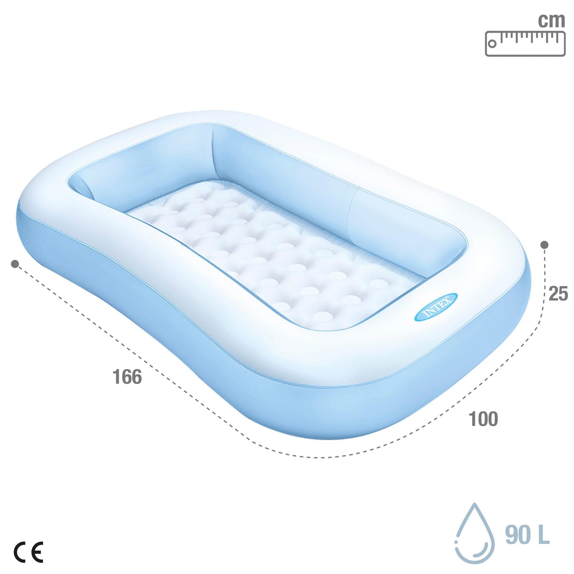 Rectangular Baby Pool with Soft Inflatable Floor