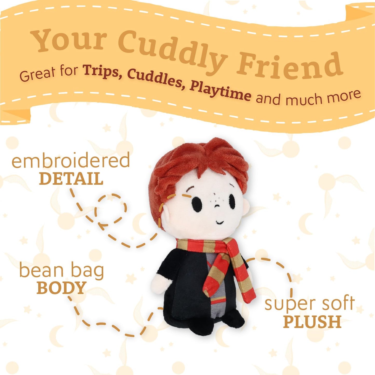 Kids Preferred Harry Potter Ron Weasley Soft Huggable Stuffed Animal Cute Plush Toy for Toddler Boys and Girls, Gift for Kids, 6 inches