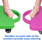 GSE Gym Floor Scooter Board with Handles for Kids Indoor Play, Green